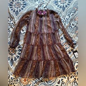 Art Class Girls' Boho Long Sleeve Dress - NWT